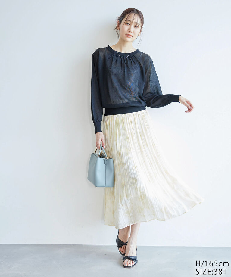 Rope’Picnic「【新色追加】着丈が選べるエアリープリーツスカート」|スカート|