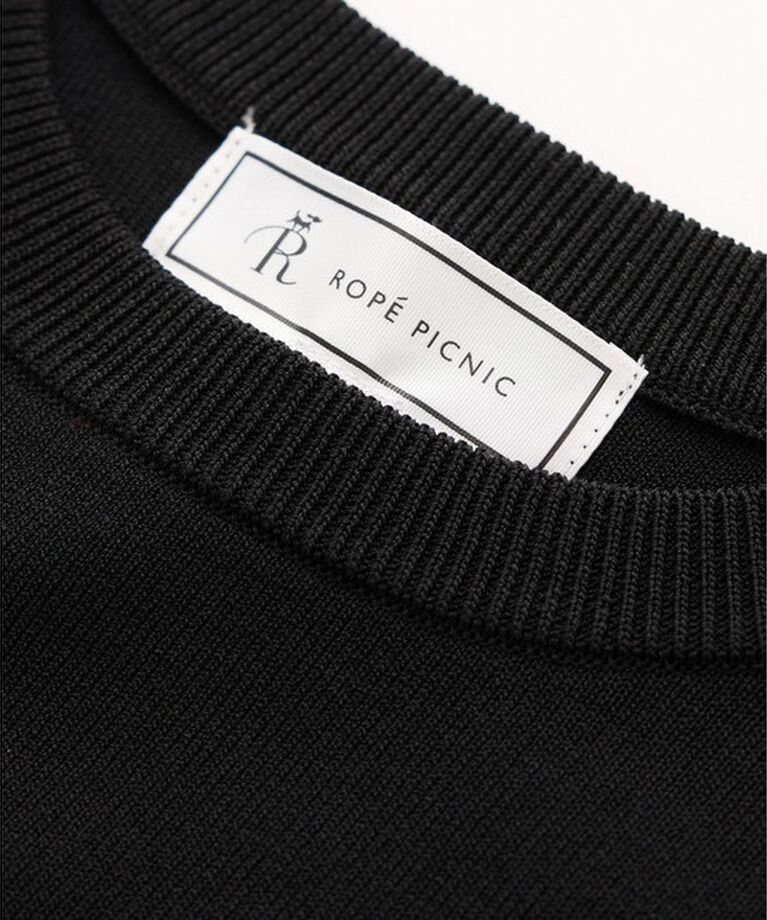 Rope’Picnic「【UVカット・接触冷感・イージーケア】八方映えニット ゼロスリーブニットプルオーバー」|ニット・セーター|