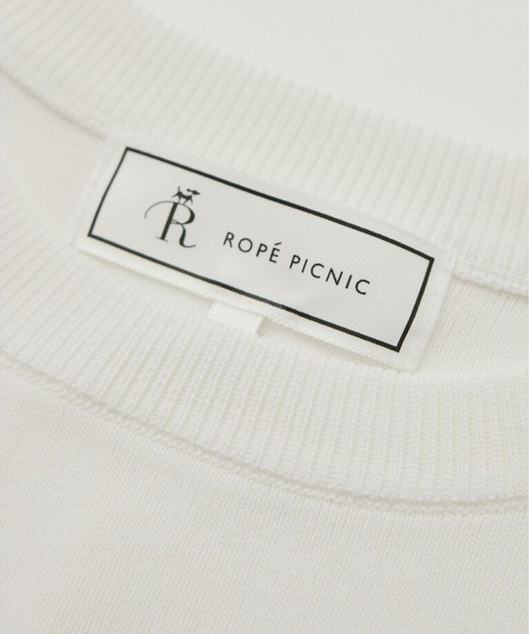 Rope’Picnic「【UVカット・接触冷感・イージーケア】八方映えニット ゼロスリーブニットプルオーバー」|ニット・セーター|