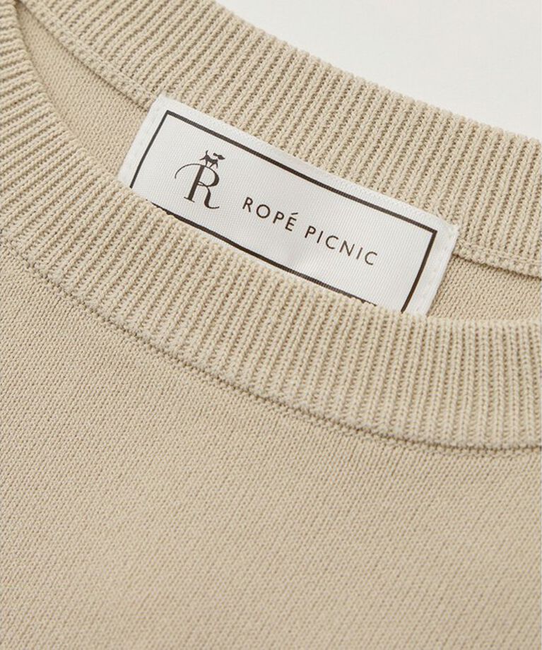Rope’Picnic「【UVカット・接触冷感・イージーケア】八方映えニット ゼロスリーブニットプルオーバー」|ニット・セーター|