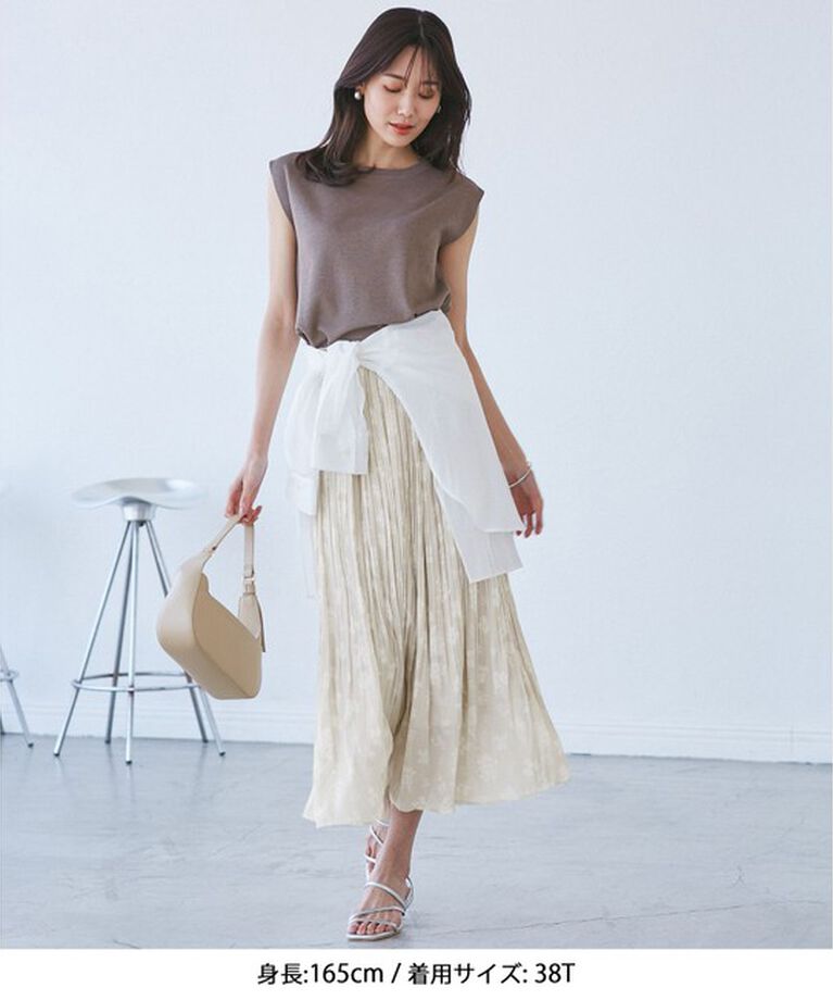 Rope’Picnic「【新色追加】着丈が選べるエアリープリーツスカート」|スカート|