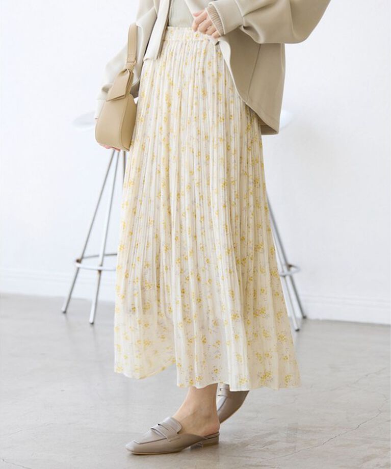 Rope’Picnic「【新色追加】着丈が選べるエアリープリーツスカート」|スカート|