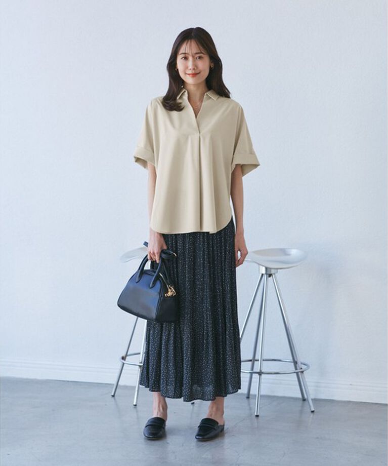 Rope’Picnic「【UVカット・接触冷感・イージーケア】スキッパーシャツブラウス」|シャツ・ブラウス|