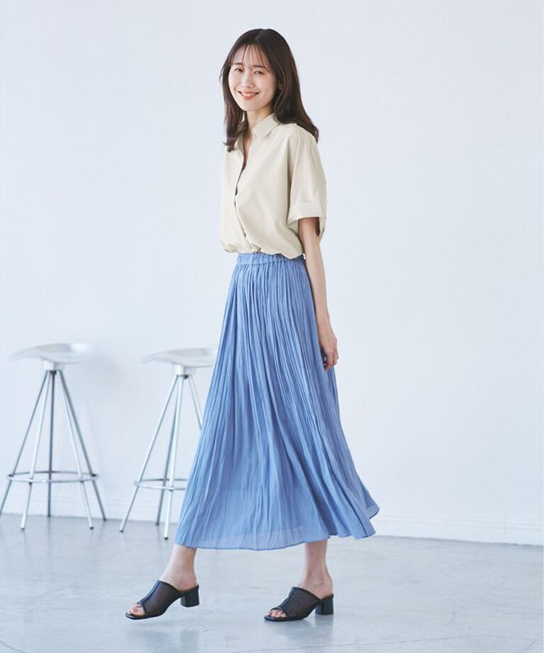 Rope’Picnic「【UVカット・接触冷感・イージーケア】スキッパーシャツブラウス」|シャツ・ブラウス|