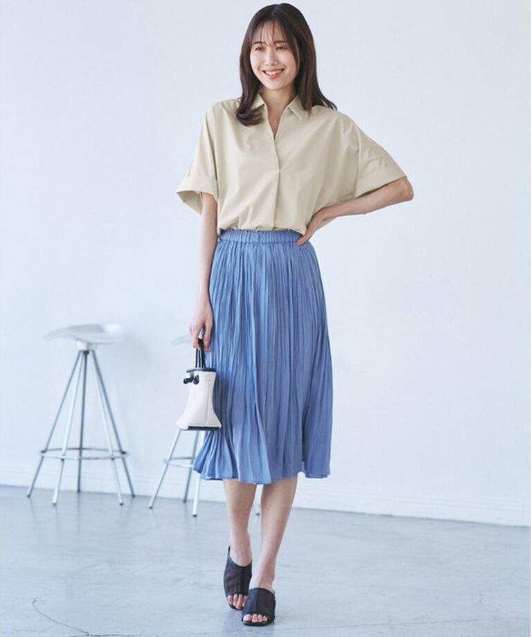 Rope’Picnic「【UVカット・接触冷感・イージーケア】スキッパーシャツブラウス」|シャツ・ブラウス|