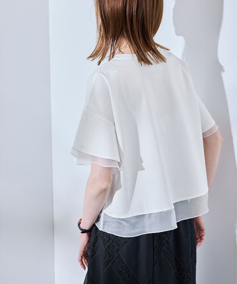 Rope’Picnic「【UVカット・接触冷感】着丈が選べる70シルケットシアードッキングトップス」|Tシャツ・カットソー|