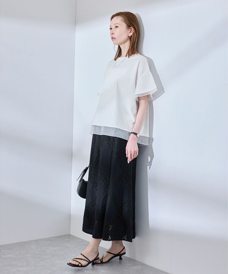 Rope’Picnic「【UVカット・接触冷感】着丈が選べる70シルケットシアードッキングトップス」|Tシャツ・カットソー|