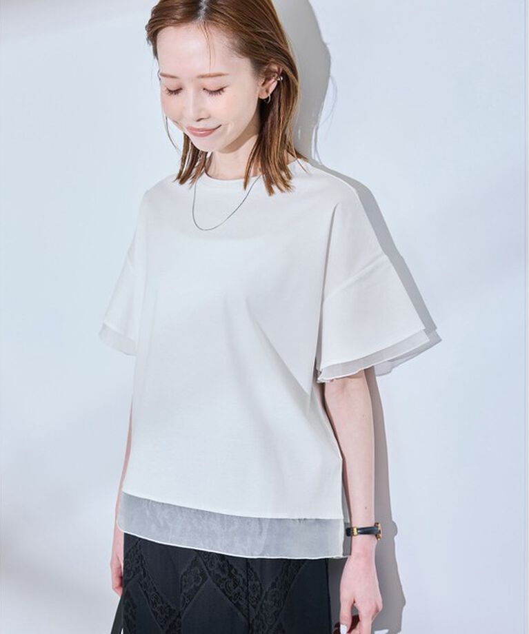 Rope’Picnic「【UVカット・接触冷感】着丈が選べる70シルケットシアードッキングトップス」|Tシャツ・カットソー|