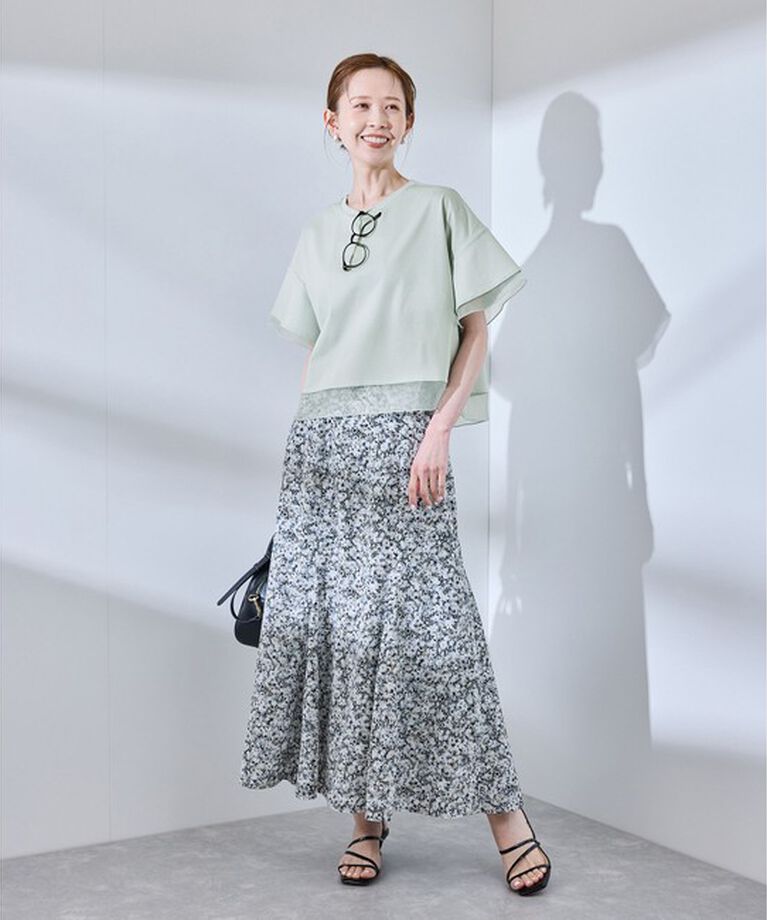 Rope’Picnic「【UVカット・接触冷感】着丈が選べる70シルケットシアードッキングトップス」|Tシャツ・カットソー|
