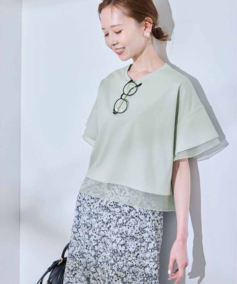 Rope’Picnic「【UVカット・接触冷感】着丈が選べる70シルケットシアードッキングトップス」|Tシャツ・カットソー|
