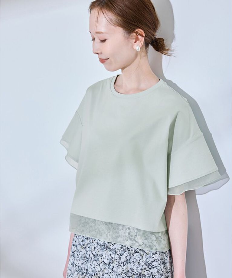 Rope’Picnic「【UVカット・接触冷感】着丈が選べる70シルケットシアードッキングトップス」|Tシャツ・カットソー|