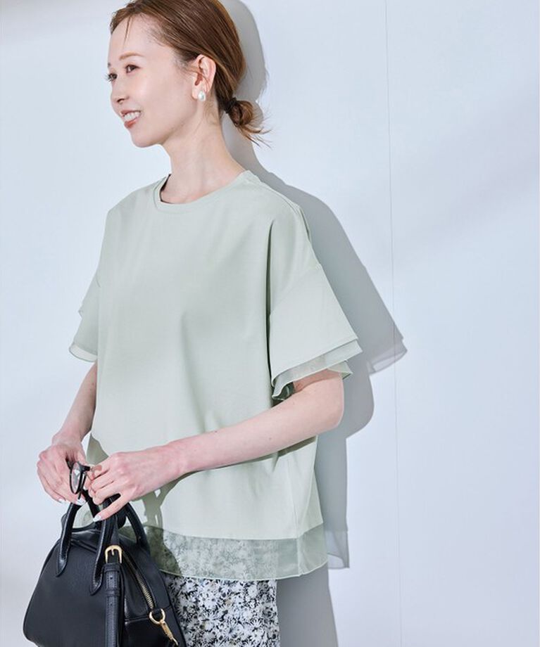 Rope’Picnic「【UVカット・接触冷感】着丈が選べる70シルケットシアードッキングトップス」|Tシャツ・カットソー|