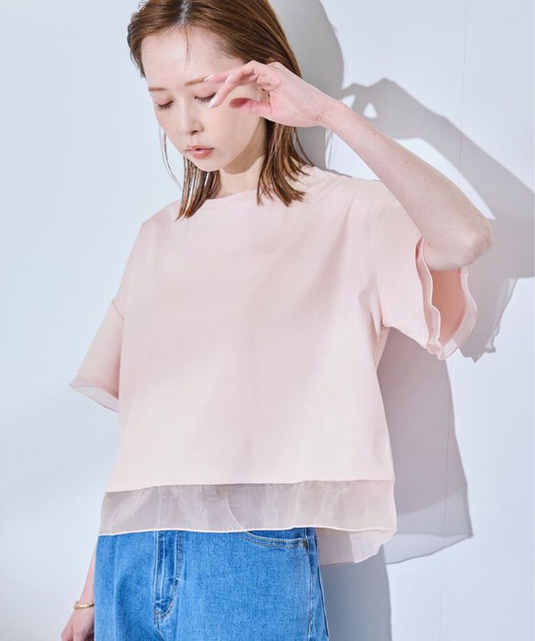 Rope’Picnic「【UVカット・接触冷感】着丈が選べる70シルケットシアードッキングトップス」|Tシャツ・カットソー|