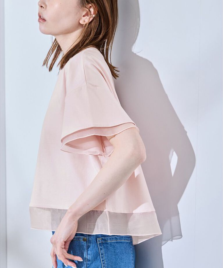 Rope’Picnic「【UVカット・接触冷感】着丈が選べる70シルケットシアードッキングトップス」|Tシャツ・カットソー|