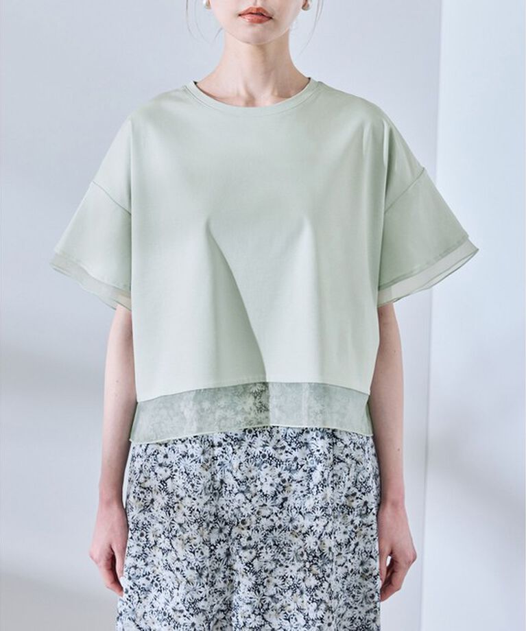 Rope’Picnic「【UVカット・接触冷感】着丈が選べる70シルケットシアードッキングトップス」|Tシャツ・カットソー|