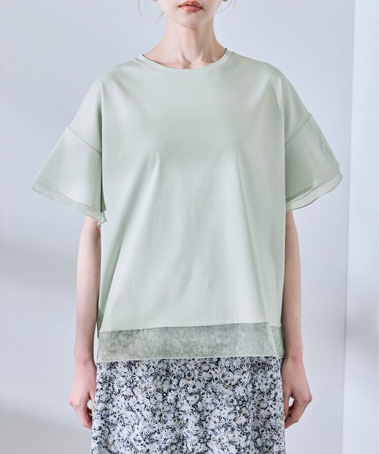 Rope’Picnic「【UVカット・接触冷感】着丈が選べる70シルケットシアードッキングトップス」|Tシャツ・カットソー|