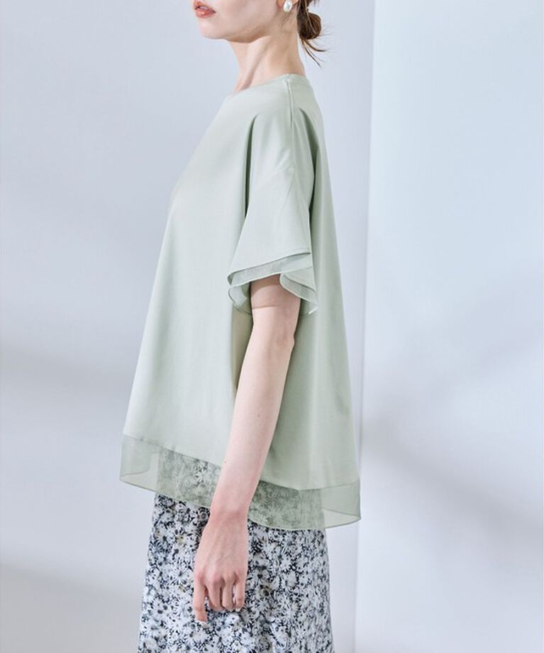Rope’Picnic「【UVカット・接触冷感】着丈が選べる70シルケットシアードッキングトップス」|Tシャツ・カットソー|