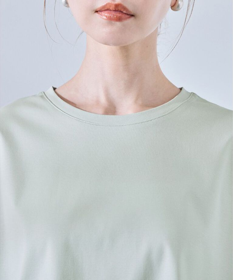 Rope’Picnic「【UVカット・接触冷感】着丈が選べる70シルケットシアードッキングトップス」|Tシャツ・カットソー|