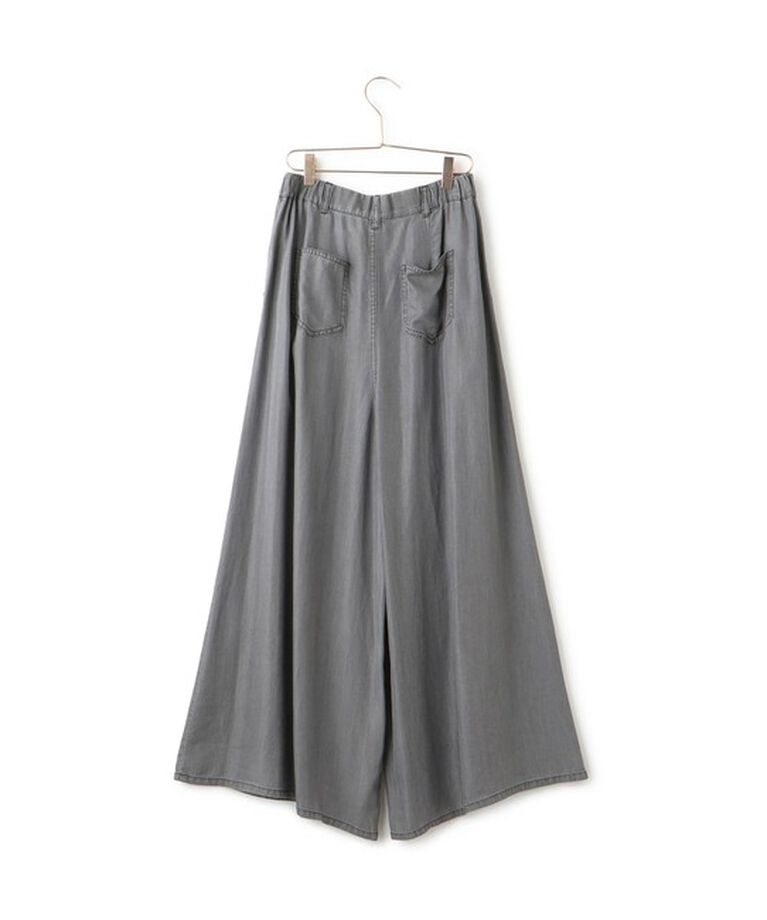 Rope’Picnic「【emur/エミュール】バイオシルクタックデニムワイドパンツ」|デニム|