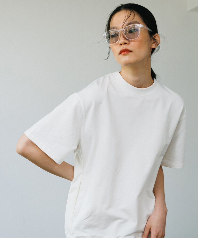 ADAM ET ROPE'「【洗える】ミニ裏毛Tシャツドッキングワンピース」|ワンピース|