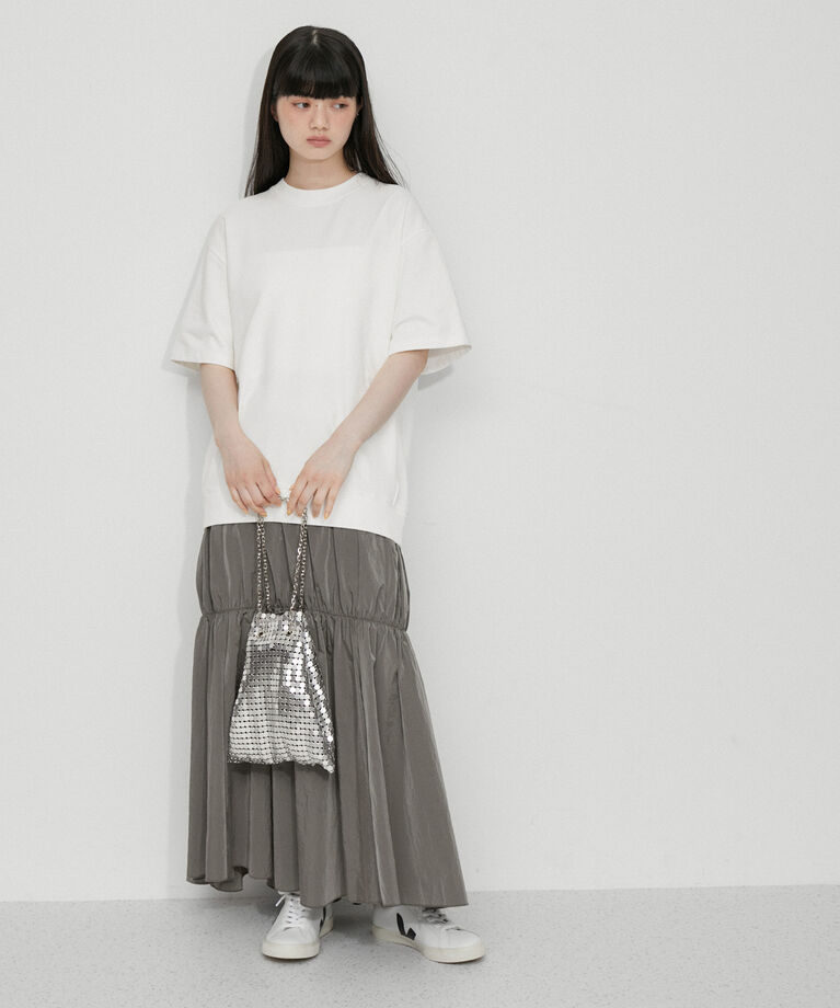 ADAM ET ROPE'「【洗える】ミニ裏毛Tシャツドッキングワンピース」|ワンピース|
