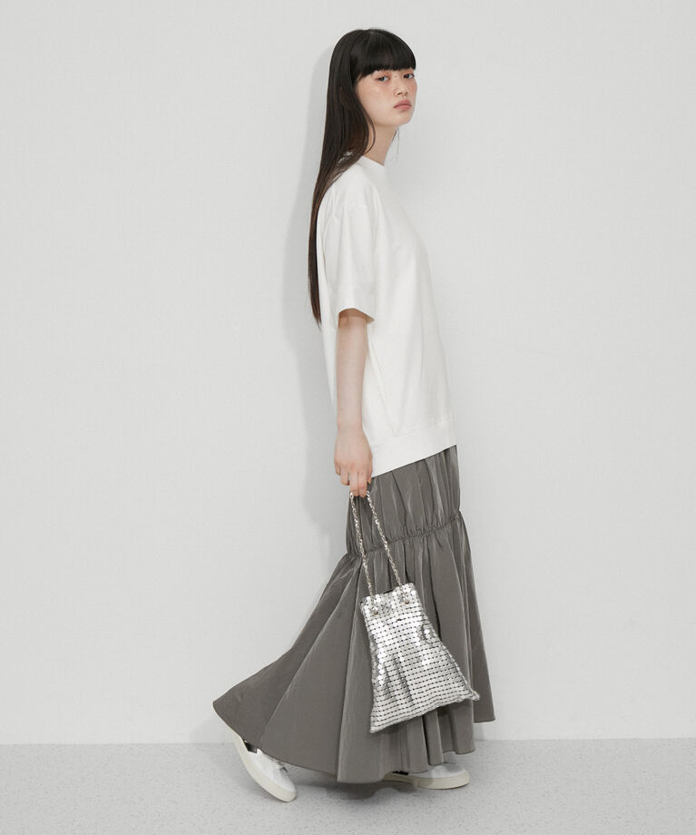 ADAM ET ROPE'「【洗える】ミニ裏毛Tシャツドッキングワンピース」|ワンピース|