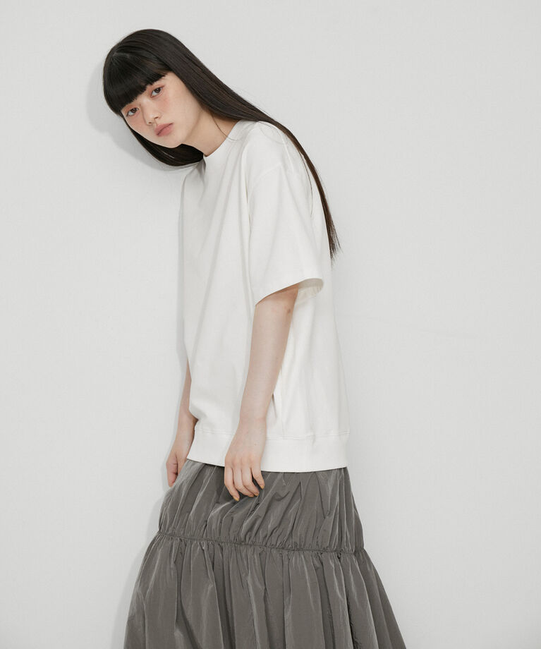 ADAM ET ROPE'「【洗える】ミニ裏毛Tシャツドッキングワンピース」|ワンピース|