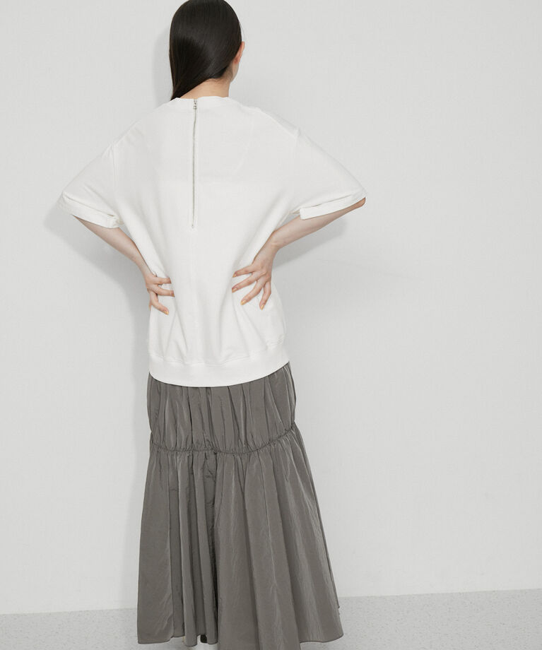 ADAM ET ROPE'「【洗える】ミニ裏毛Tシャツドッキングワンピース」|ワンピース|
