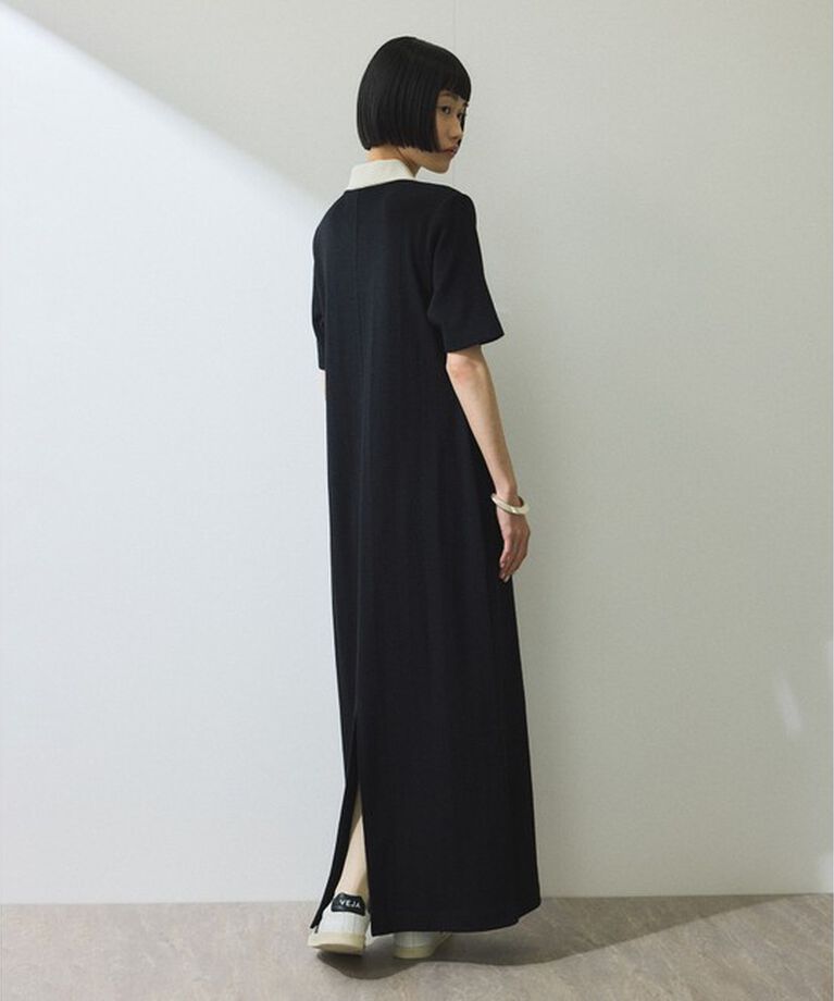 ADAM ET ROPE'「【WEB限定】ハーフスリーブポロシャツワンピース」|ワンピース|