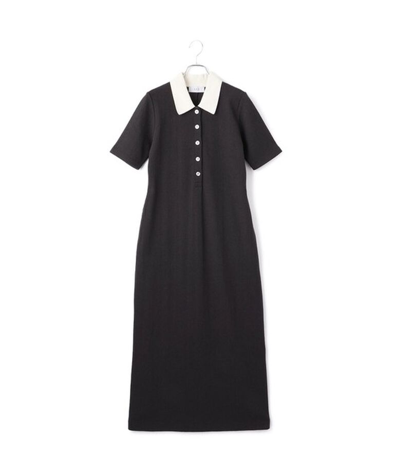 ADAM ET ROPE'「【WEB限定】ハーフスリーブポロシャツワンピース」|ワンピース|