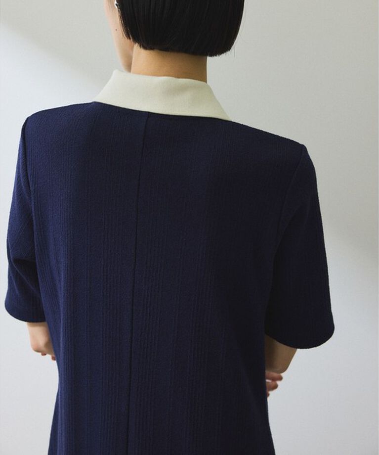 ADAM ET ROPE'「【WEB限定】ハーフスリーブポロシャツワンピース」|ワンピース|