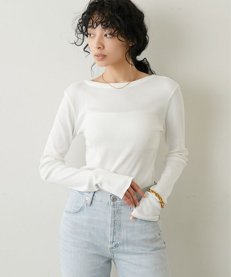  「Vバックシャンテレコカットソー」|Tシャツ・カットソー|