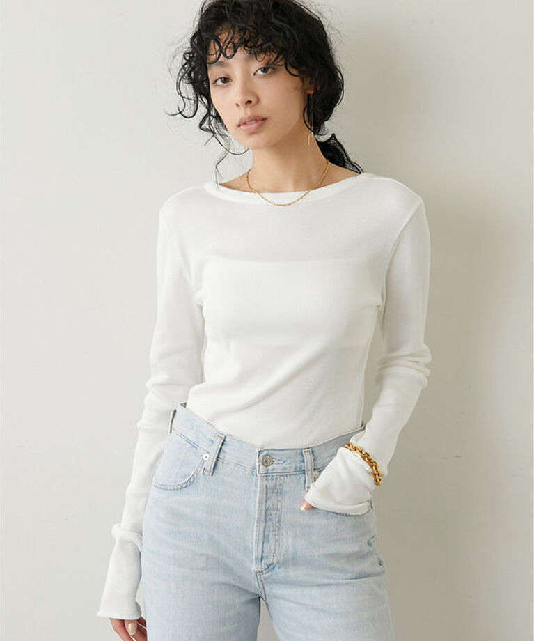  「Vバックシャンテレコカットソー」|Tシャツ・カットソー|