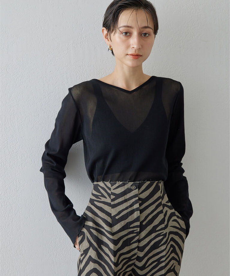  「2wayシアーメッシュプルオーバー」|Tシャツ・カットソー|