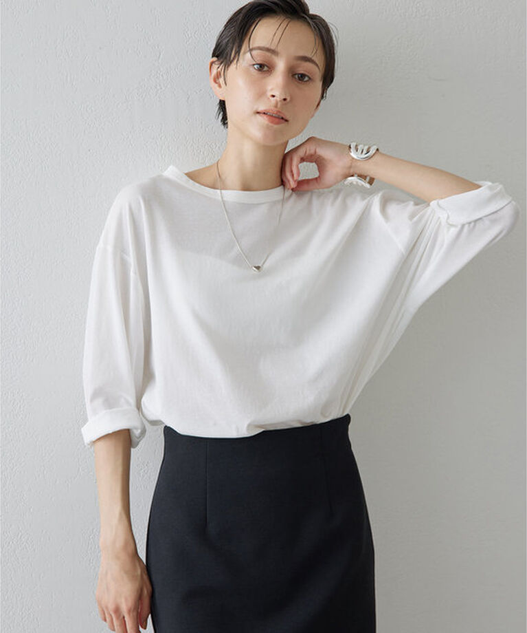  「コットンプルオーバー」|Tシャツ・カットソー|オフホワイト