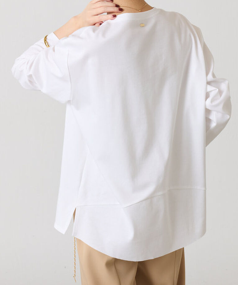  「【SNSで話題！万能ロンT】ポンチ切替ロンT」|Tシャツ・カットソー|