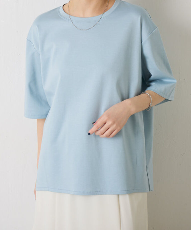  「ハーフスリーブポンチ切替Tシャツ」|Tシャツ・カットソー|