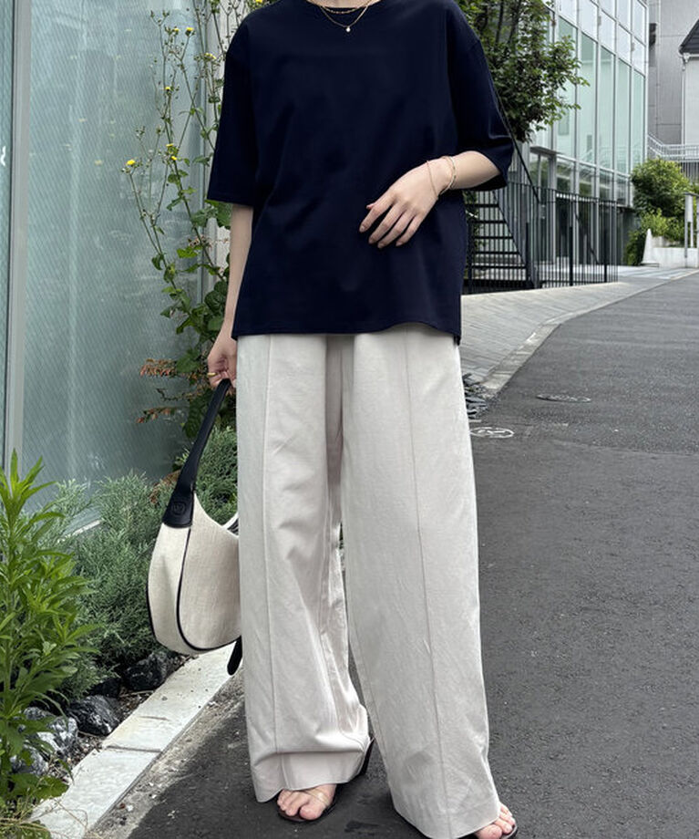  「ハーフスリーブポンチ切替Tシャツ」|Tシャツ・カットソー|