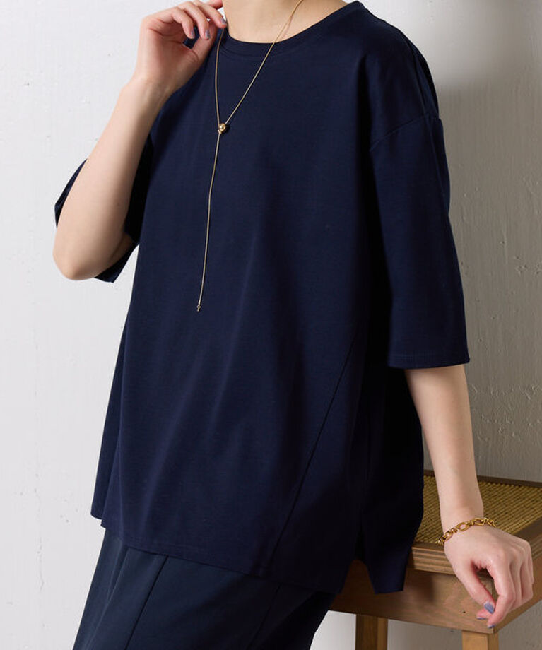  「ハーフスリーブポンチ切替Tシャツ」|Tシャツ・カットソー|