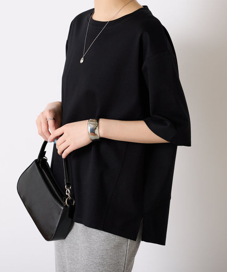  「ハーフスリーブポンチ切替Tシャツ」|Tシャツ・カットソー|
