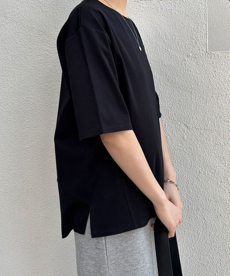  「ハーフスリーブポンチ切替Tシャツ」|Tシャツ・カットソー|