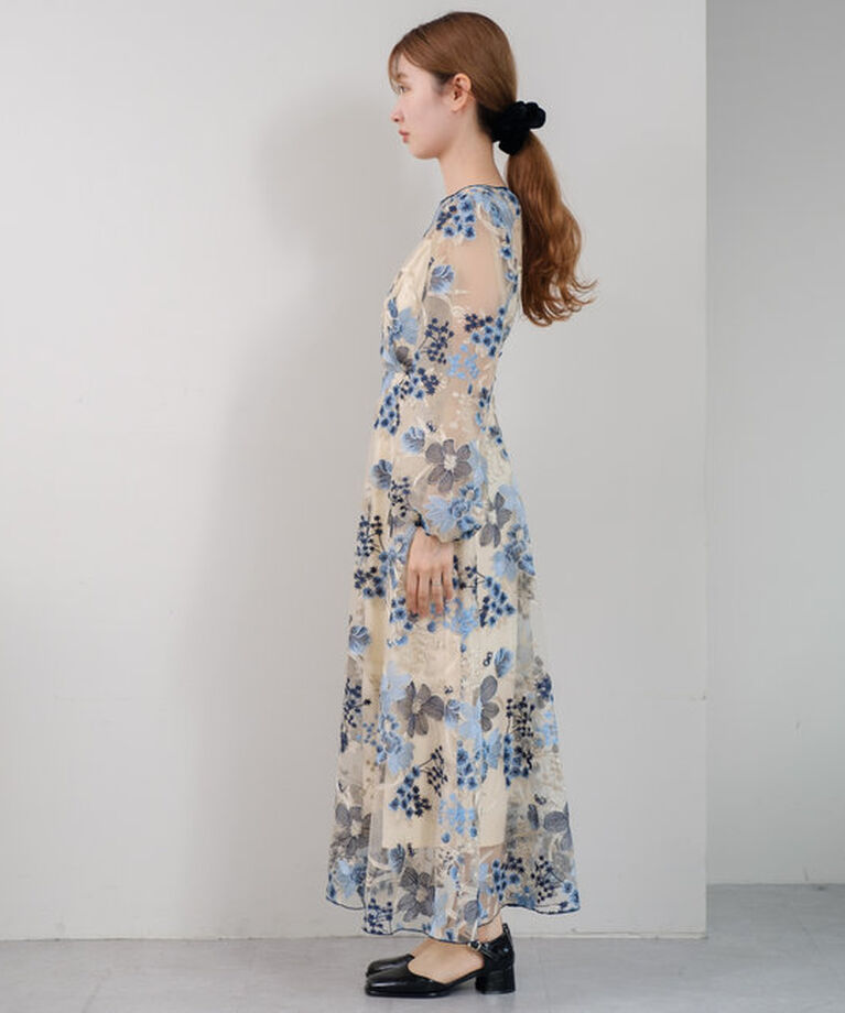  「【オケージョンドレス/結婚式】embroidery organdy dress」|ドレス|