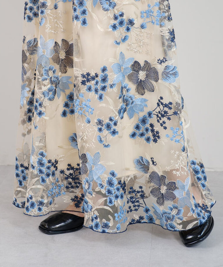  「【オケージョンドレス/結婚式】embroidery organdy dress」|ドレス|