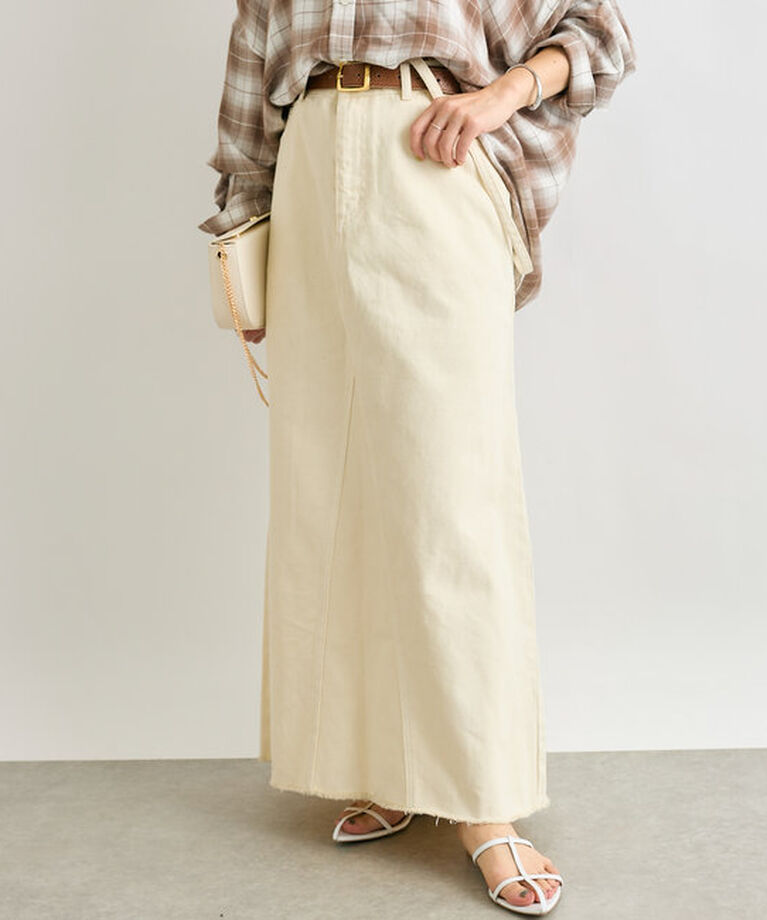  「【MONN.:.(モン)】LOOSE DENIM SKIRT」|スカート|