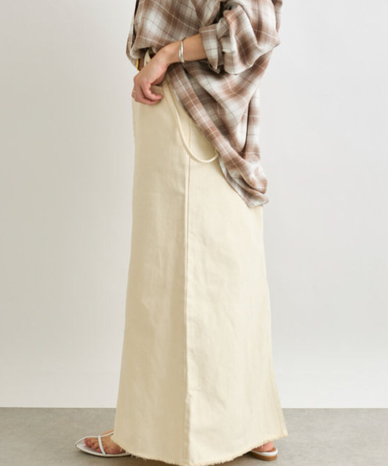  「【MONN.:.(モン)】LOOSE DENIM SKIRT」|スカート|