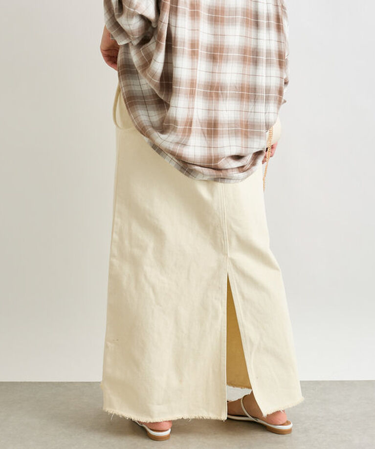  「【MONN.:.(モン)】LOOSE DENIM SKIRT」|スカート|