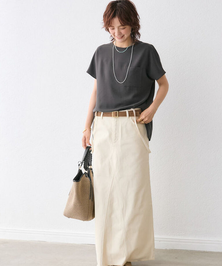  「【MONN.:.(モン)】LOOSE DENIM SKIRT」|スカート|