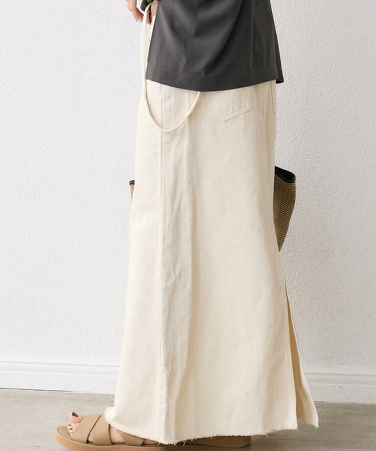  「【MONN.:.(モン)】LOOSE DENIM SKIRT」|スカート|