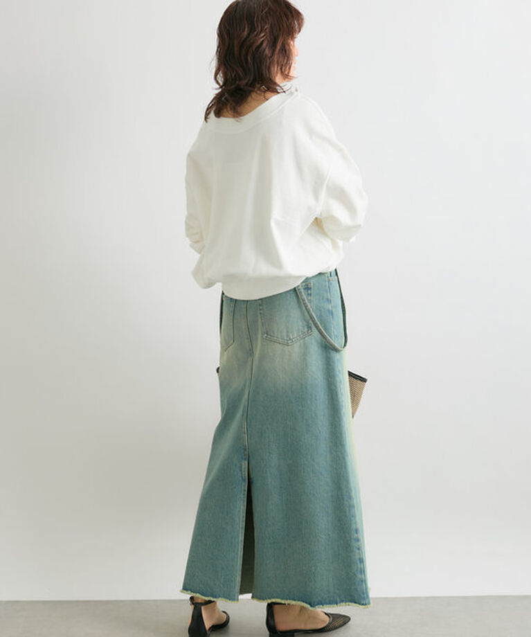  「【MONN.:.(モン)】LOOSE DENIM SKIRT」|スカート|