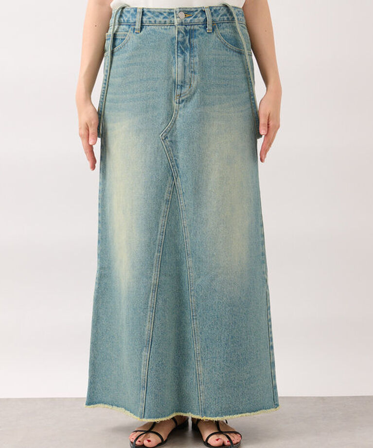  「【MONN.:.(モン)】LOOSE DENIM SKIRT」|スカート|